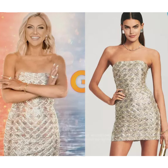 Retrofete Dresses & Skirts - New Retrofête Heather Dress in Metallic Gold Medium